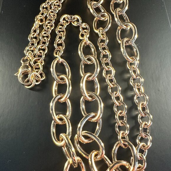 ✨ 36” Milor Italy Bronze Link Chain Necklace | High-Polish Gold Finish - Picture 2 of 3